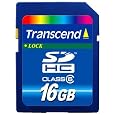Transcend SDHC�J�[�h 16GB Class6 �i�v�ۏ� TS16GSDHC6 �g�����Z���h�E�W���p��