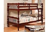 Twin/Twin Bunk Bed in Cherry Finish