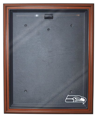 NFL Seattle Seahawks Cabinet Style Jersey Display, Brown