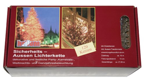 Hellum 501216 Lichterkette Mini 120-teilig, klar, inklusive Trafo, Gesamtl&auml;nge 27,85 m, f&uuml;r Innen/Au&szlig;en