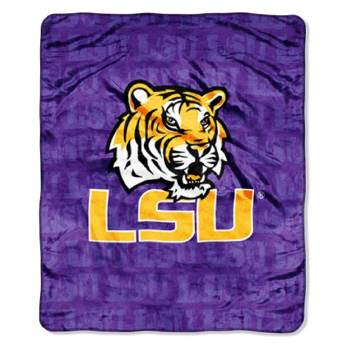 NCAA LSU Tigers 50-Inch-by-60-Inch Micro Plush Raschel Throw 