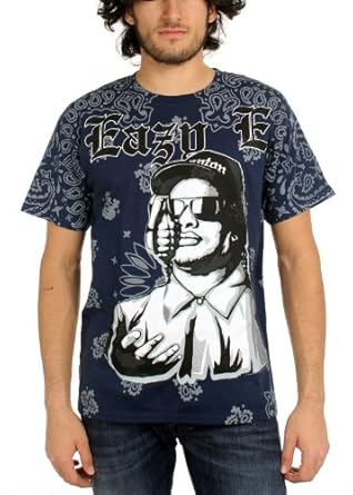 Amazon.com: Eazy - E - Bandana Bomb Mens T-Shirt In Black, Size: XX ...