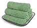 SALBAKOS 100% Turkish Cotton Hand Towel Set of 6 16x30 inch | Heirloom Quality | Hotel & Spa Collection | Ultra Soft, Super Absorbent, Long Lasting Hand Towels | Made in Turkey(Green, 6 Hand Towels)