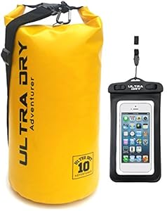Premium 10L Waterproof Bag and Phone Dry Bag. long adjustable Shoulder Strap Included, These Dry Bags Are Perfect for Boating / Kayaking / Canoeing / Rafting / Swimming / Camping/ Fishing, Marine Grade Thermo Welded 500D Bag Waterproof Polymer, 100% Money Back Guarantee!