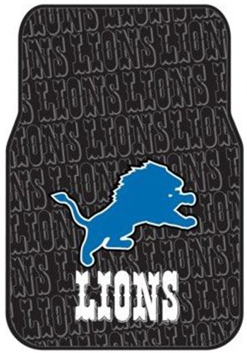 Front Car Truck SUV Rubber Floor Mats - NFL Football - Detroit Lions