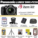 Panasonic Lumix DMC-FZ35 12.1MP Digital Camera DMC-FZ35K With The Buyers Choice Accessory Kit Includes 8GB Memory, Extra Battery, Rapid Charger, 3.5x Telephoto Lens, Case, Gripster Tripod + More