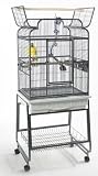 Liberta Drake Medium Parrot Cage and Stand - Gun Metal