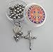 Catholic Rosary Beads Pray Necklace Stainless Steel Saint Benedict Medal-28 6MM,24