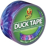 Duck Brand 1344909 Printed Duct Tape, Totally Tie Dye, 1.88 Inches x 10 Yards, Single Roll