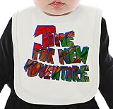 Time For New Adventure ネクタイを有する有機ビブ Medium