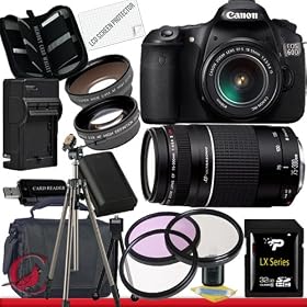 Canon EOS 60D 18 MP CMOS Digital SLR Camera w/ EF-S 18-55mm f/3.5-5.6 IS Lens & Canon EF 75-300mm f/4-5.6 III Telephoto Zoom Lens Package 6