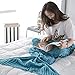 ONEPACK Mermaid Tail Crochet Blanket,Handmade Mermaid Blanket for adult,Super Soft Comfortable for All Seasons Sleeping Reading Watching Working Sofa Camping Blankets(Adult,73