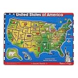 Melissa & Doug USA Map Sound Puzzle