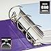 Wilson Jones Heavy Duty Round Ring Binder with Extra Durable Hinge, 3-Inch, Purple (W364-49-267)