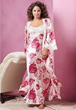 Amoureuse Plus Size Long Satin Peignoir Set