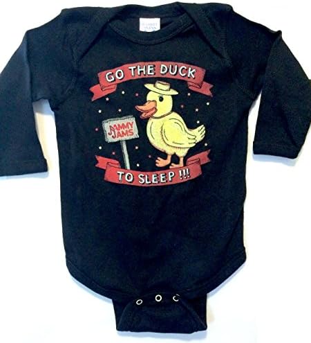 Jammy Jams Go The Duck To Sleep Onesie 12M Black Longsleeve