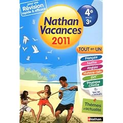 Nathan vacances - tout en un - de la 4e vers la 3e