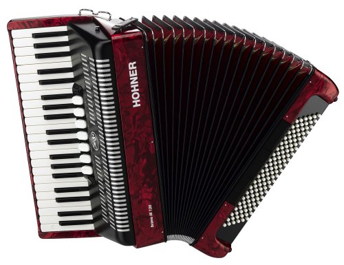Hohner Bravo Piano Accordion 120 Bass Red