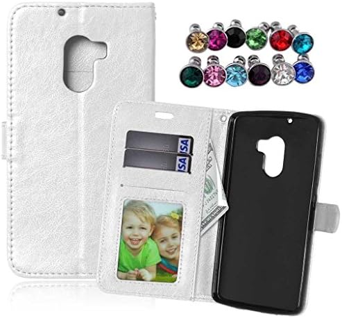 Bairry(TM) Lenovo Vibe K4 Note / A7010a48 Case, Soft TPU Cover with Flip Wallet Pouch Card Slots Premium PU Leather Magnet Closure Bumper Protective Ultra Slim Holster Shell (White)