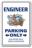 ENGINEER Parking Sign drafting tools engineering gift