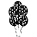 Black with White Skulls Matte Balloons (6) Party Supplies