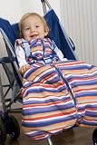 from Slumbersac Slumbersac Travel Baby Sleeping Bag 2.5 Tog - Multi Stripes - various sizes: from birth up to 3 years