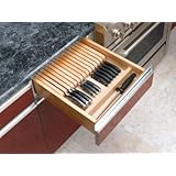 Rev-A-Shelf 4WKB-1 Trimmable Knife Block with Divider - Wood - Maple