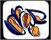 Mouse Pad with blue, ocean, orange, oyster, mussels