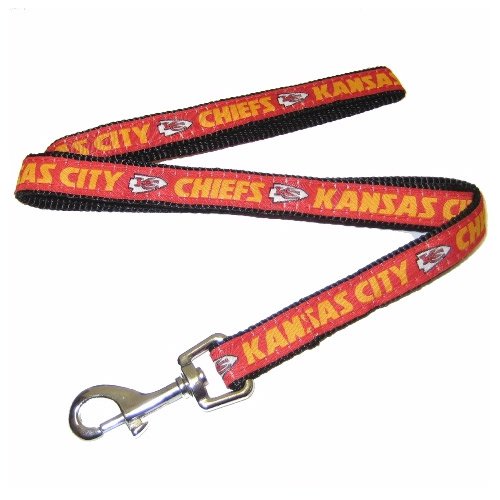 Kansas City Chiefs Red Woven Team Pet Leash (Small)