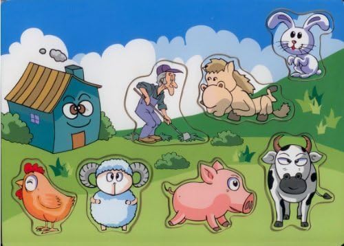 Wooden Jigsaw/Puzzle Playtray: Farm Land by Playtray