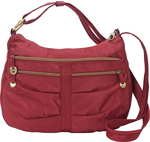Travelon Anti-Theft Crossbody Bag with RFID Protection Burgundy)