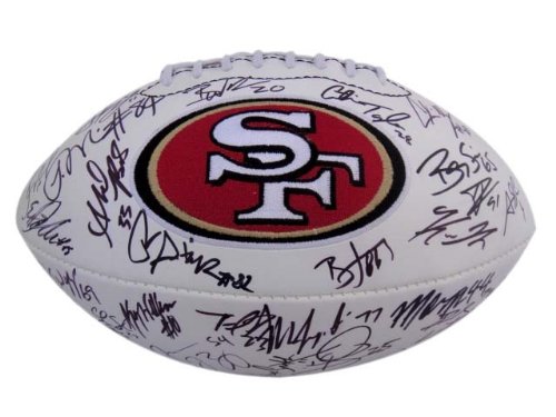 2011 SAN FRANCISCO 49ERS TEAM SIGNED AUTOGRAPHED FOOTBALL FRANK GORE COA + HOLOGRAM