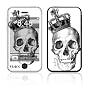 Apple iPhone 3G und 3Gs Geh�use Skin Design Schutzfolie + Wallpaper - Skull King