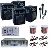 PA Set DJ 2400 WATT Anlage - 2 Kanal Mixer System