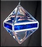 Rainbow Water Prism - Cobalt Blue Octahedron Rainbow Maker - Glass Crystal Suncatcher