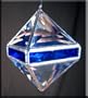 Rainbow Water Prism - Cobalt Blue Octahedron Rainbow Maker - Glass Crystal Suncatcher