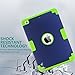 iPad Mini 2 Case,iPad Mini Case,iPad Mini 3 Case,iPad Mini Retina Case,BENTOBEN Anti-Slip Shock-Absorption Silicone PC High Impact Resistant Hybrid Three Layer Protective Case Cover Blue&Lime Green