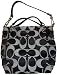 Women's Coach Purse Handbag Brooke Signature Black/White/Black
