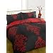 Savoy Black Red Duvet Quilt Cover Set, King Size