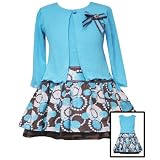 Toddler Girls Fall Clothing TURQUOISE Dress Set RARE EDITIONS Girl Outfit 2T-4T