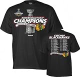 Chicago Blackhawks 2010 NHL Stanley Cup Champions Silver Cup Roster T-Shirt