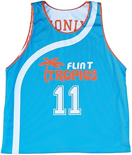 Flint Tropics Monix #11 Basketball Reversible, Aqua and White, Adult Medium