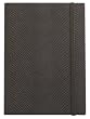Black Lizard Leather Journal, Elastic Closure, Ruled Pages, Hard Cover. 5x7"