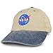 Armycrew NASA Insignia Embroidered Two Tone Pigment Dyed Cotton Cap - Khaki Navy
