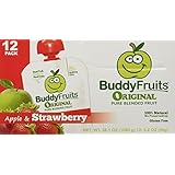 Buddy Fruits Strawberry Fruit Snack Squeeze Pouches 12ct