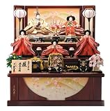 「【価格.com1位記念特価】久月 雛人形 ひな人形 収納飾り 三段飾り 五人飾り 親王飾 束帯十二単姿 よろこび h243-kcp-s24228-1 人形の久月 【2012年度新作】」の画像