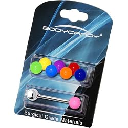 14 Gauge 8 Neon Interchangeable Barbell Pack