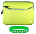 Non-OEM Amazon Kindle DX 9.7 Dual-Pocket Sleeve Case - Neon Green