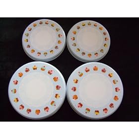 4 HOB COVERS WITH DOILY & CUPCAKES DESIGN. BLUE