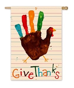 Give Thanks Silk Reflections Regular Size Flag